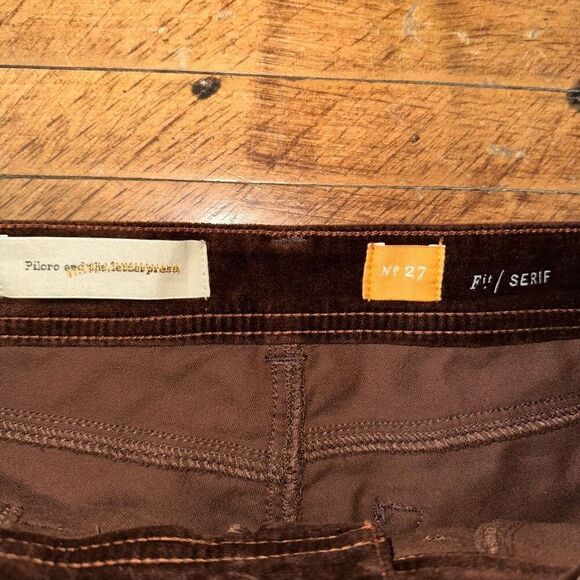 Pilcro and the Letterpress brown corduroy low rise 27 pants - Picture 3 of 4